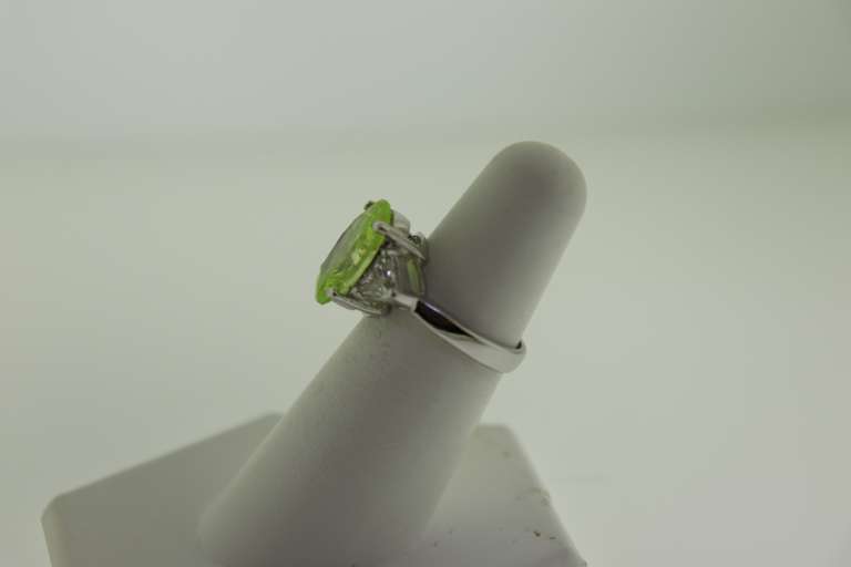 Sterling Silver Light Green Gemstone Ring