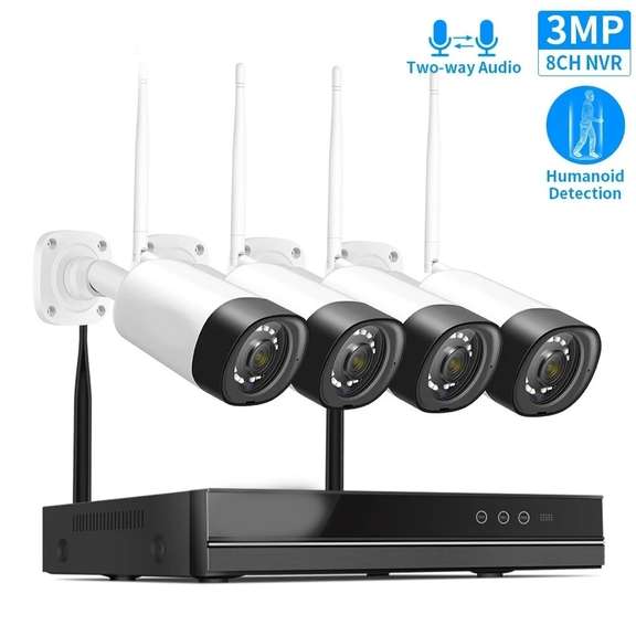 8CH 3MP 1536P Wireless CCTV Security System