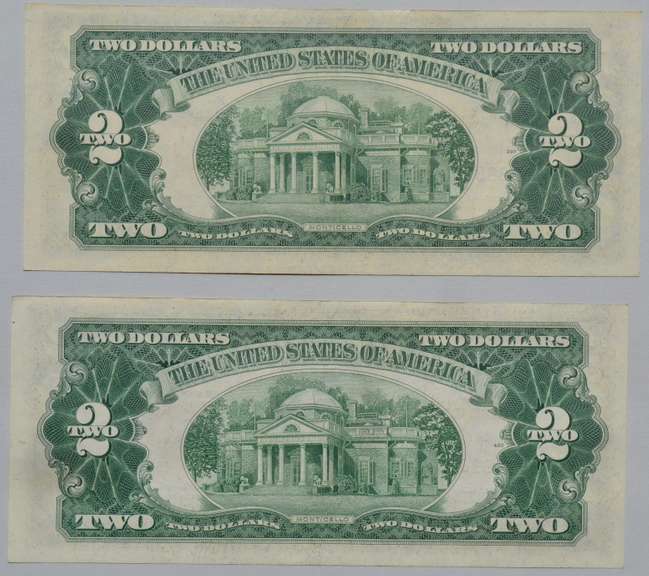 2 Choice Consecutive Unc 1953 B Red Seal $2 Star Notes