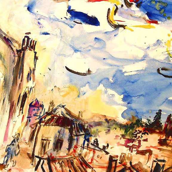 Blue Skies Over St Emilion by Ensrud Original