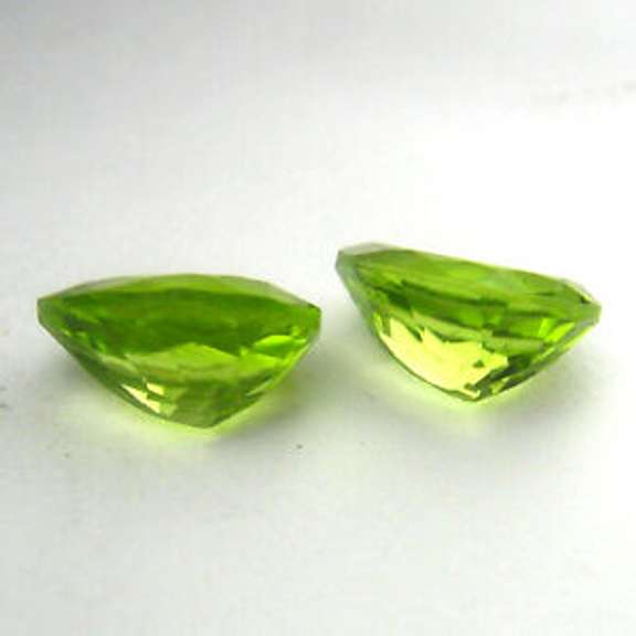 High grade 2.11ct matched Peridot set