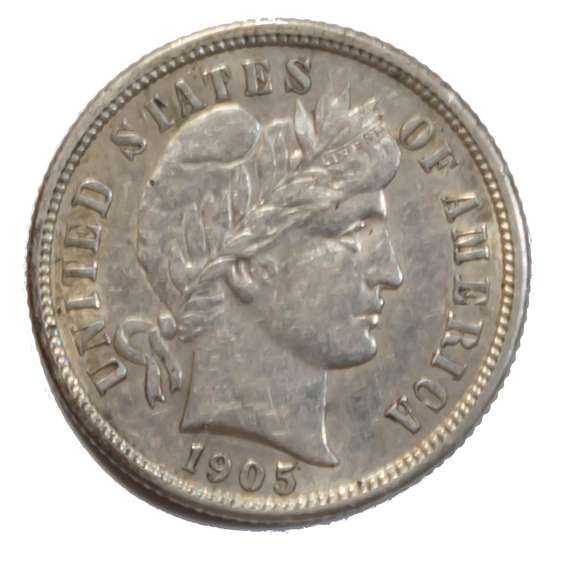 1905 S Near Unc Barber Dime