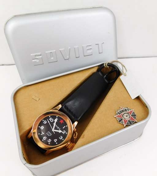 Men's Soviet Quartz Wrist Watch, Like New w/Box