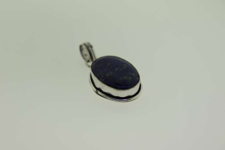 Silver-Tone Quartz Gemstone Pendant