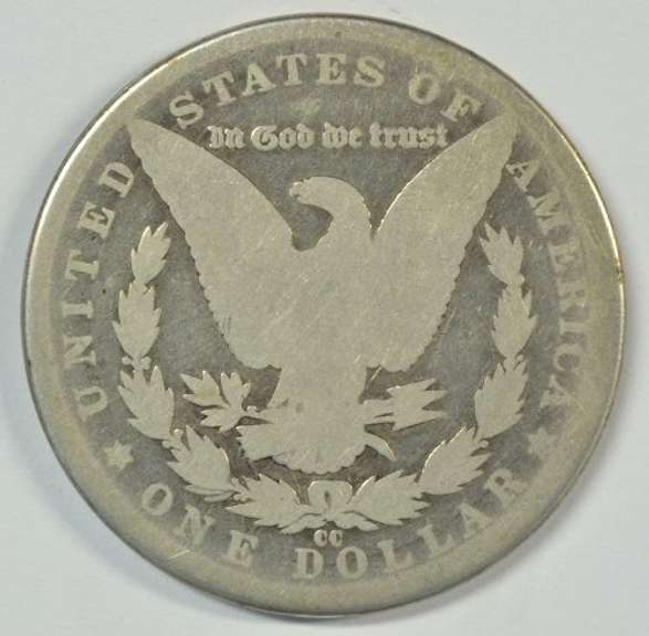 Scarce 1890-CC Morgan Silver Dollar in circ