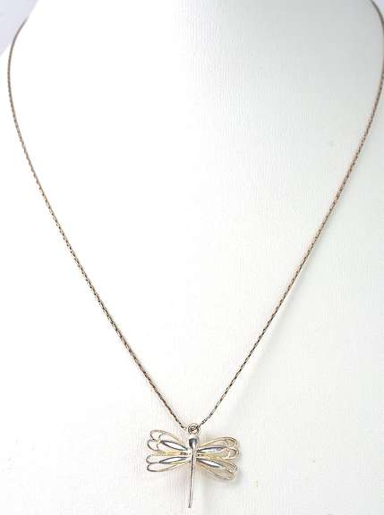 Dragonfly Necklace in Sterling Silver