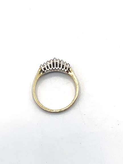 Pretty Round Diamond Ring in 10kt Two Tone Gold