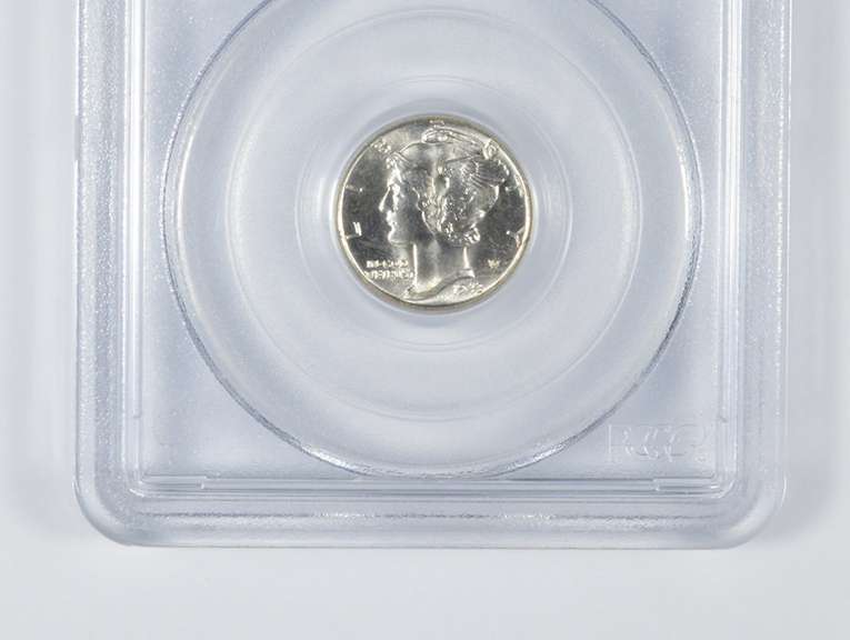 MS66 FB 1943-D Mercury Silver Dime - CAC - Graded PCGS