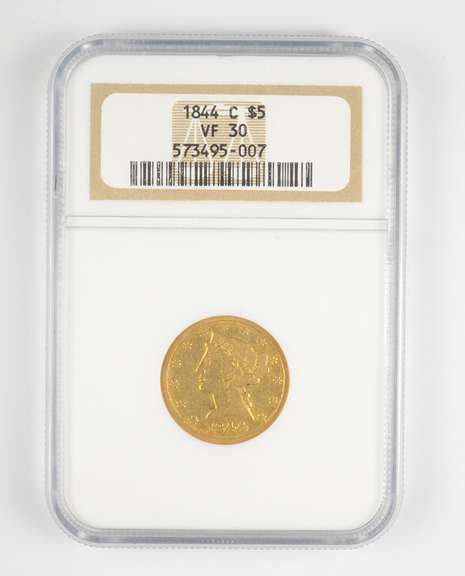 VF30 1844-C $5 Liberty Head Gold Half Eagle - Graded NGC