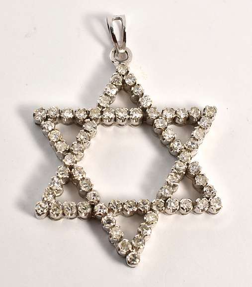 Impressive 18k WG Diamond Star of David