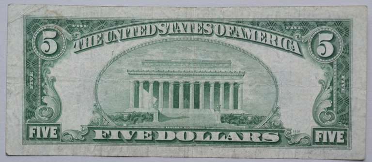 $ 5 1934 D Star Silver Certificate