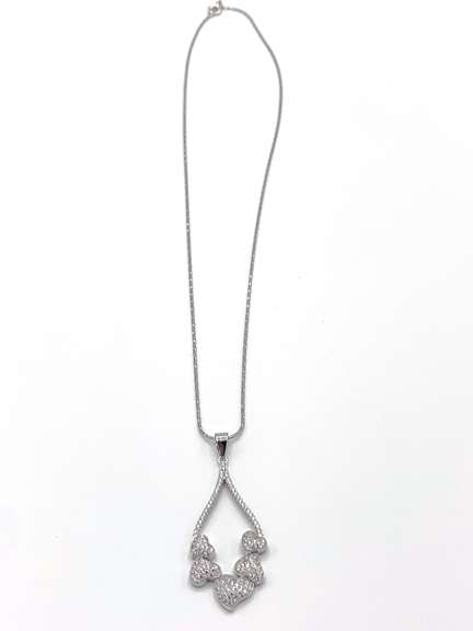 Lovely Heart Pendant Necklace in Sterling Silver