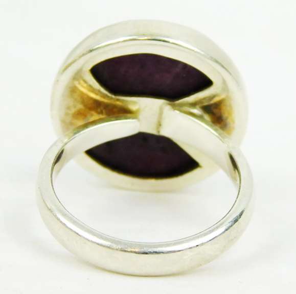 Natural Bi-Color Faceted Sapphire Sterling Ring, Size 6