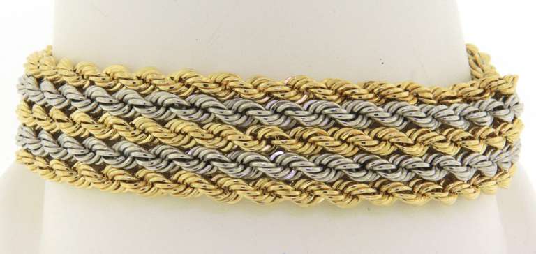 Majestic Wide Rope Yellow Gold Bracelet