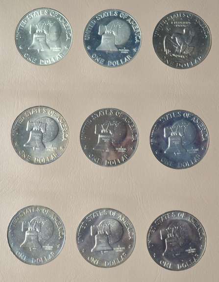 Ike Dollar Complete Set 1971-8 Unc & Proofs With Varieties
