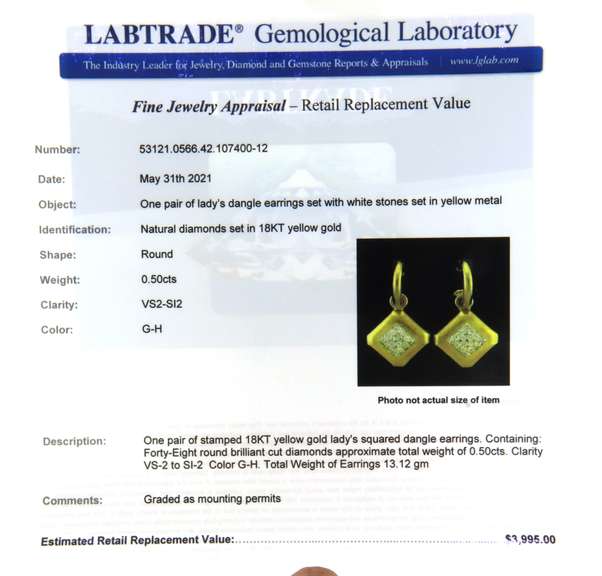 Divine 18kt Pave Diamond Dangle Drop Earrings