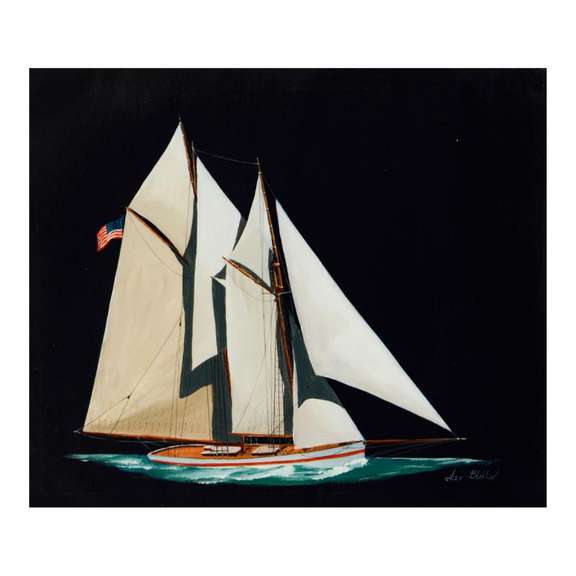 Two Masted Schooner by Blokhin Original