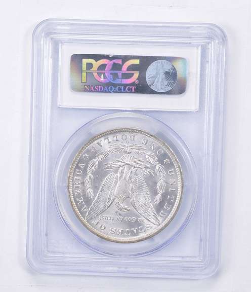 MS63 1884-O Morgan Silver Dollar - Rainbow Toned - Graded PCGS
