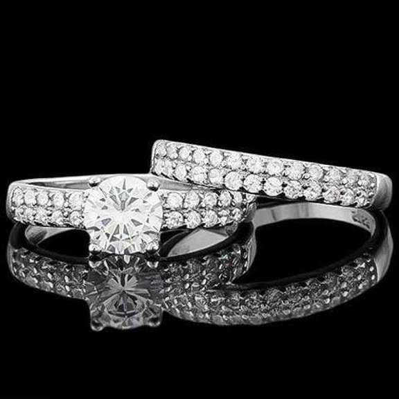 BEAUTIFUL! 1 4/5 CARAT FLAWLESS DIAMOND STERLING SILVER RING