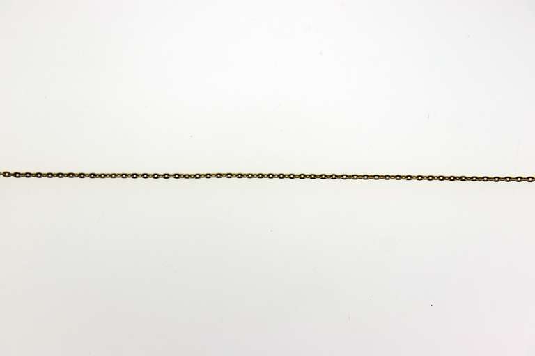 Sterling Silver Yellow Gemstone Small Pendant With Chain