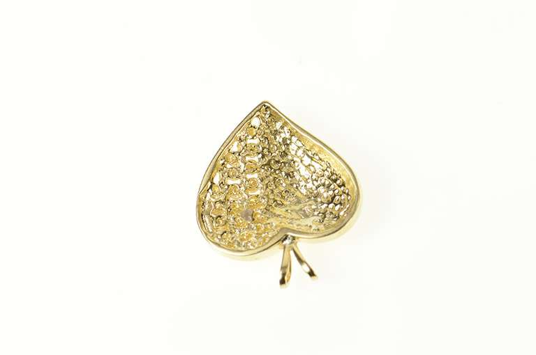14K Yellow Gold 0.57 Ctw Diamond Classic Heart Love Pendant