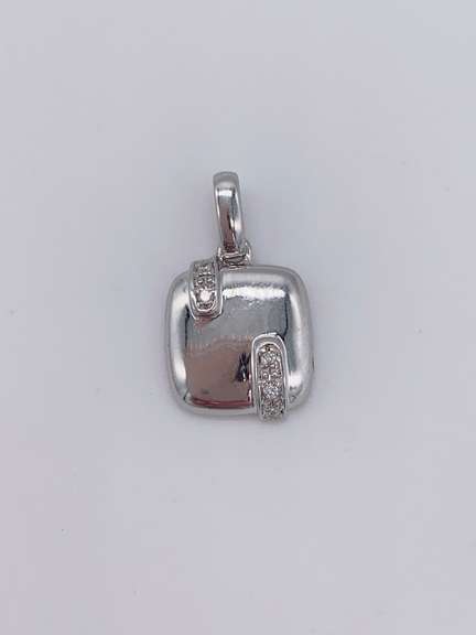14kt White Gold & Diamond Pendant