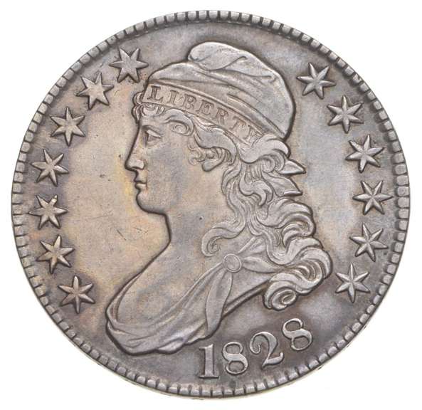 1828 Capped Bust Half Dollar - Curl 2