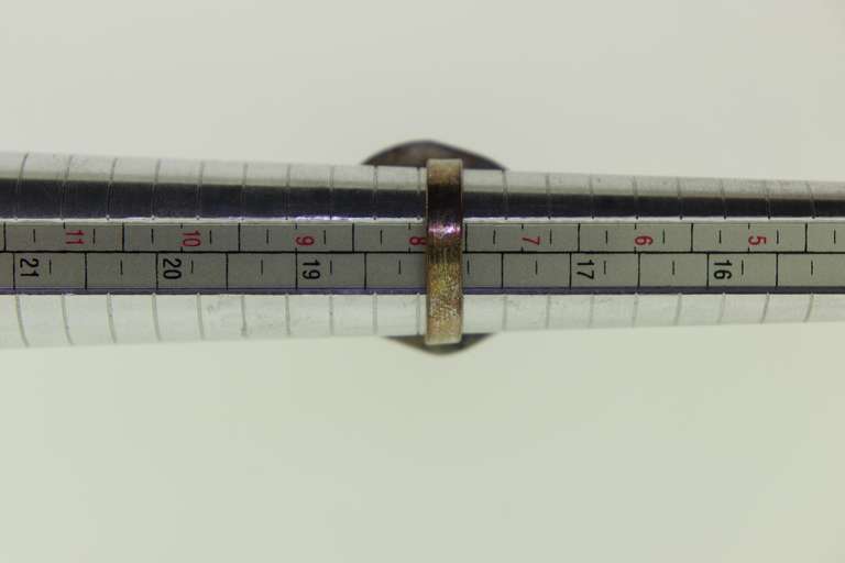 Silver-Tone Quartz Gemstone Ring