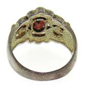 Vintage Sterling Silver Red Spinel Ring