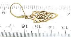 Fancy Yellow Gold Celtic Knot Earrings