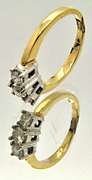 LADIES 14 KT YELLOW DIAMOND RING