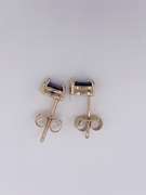 Blue Sapphire Earrings in 14kt Solid Yellow Gold