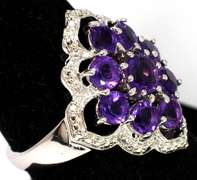 Juicy Amethyst Ring in Sterling Silver