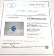 Graceful Blue Tanzanite & Diamond Ring