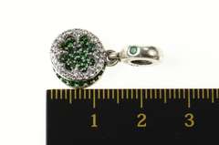 Sterling Silver Pandora Dazzling Clover Dangle Shamrock Charm/Pendant