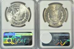 2 Flashy Choice BU 1881-S Morgan Silver Dollars. NGC MS63