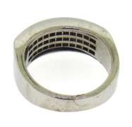 Sepctacular White Gold Invisible Set Princess Cut Diamond Band