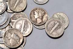 44 Various Date  Mercury Dimes