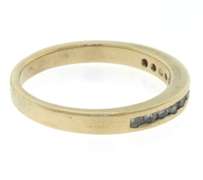 Nice Yellow Gold Round Brilliant Cut Diamond Channel Set Band
