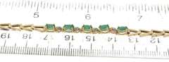 Handsome Emerald and Diamond Yellow Gold Bracelet
