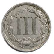 1881 Near Unc 3 Cent Nickel