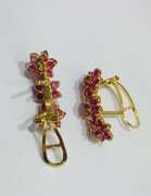 7.0 Carat Ruby Earrings in 14kt Gold