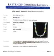 Majestic Blue Chalcedony Beads with Yellow Gold Beads Nekclace