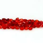 Excellent 6.35ct set of diamond cut red Imperial Sapphire