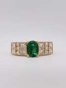 14kt Solid Yellow Gold Emerald & 2.0 CT Diamond Ring