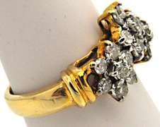 14K GOLD & DIAMONDS RING AND EARRINGS SET