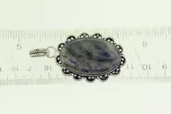 Silver-Tone Quartz Gemstone Pendant