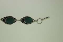 Silver-Tone Quartz Gemstone Bracelet