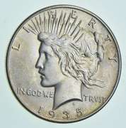 1935 Peace Silver Dollar