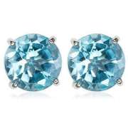 2.06 CT BABY SWISS BLUE TOPAZ STERLING SILVER EARRINGS STUD